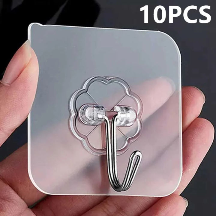 Strong Adhesive Wall Hooks | Damage Free Wall Hangers for Kitchen, Bathroom & Bedroom